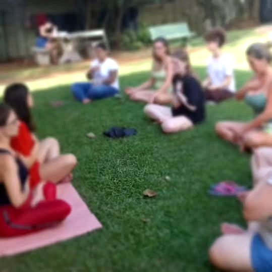Momento de meditação e autocuidado