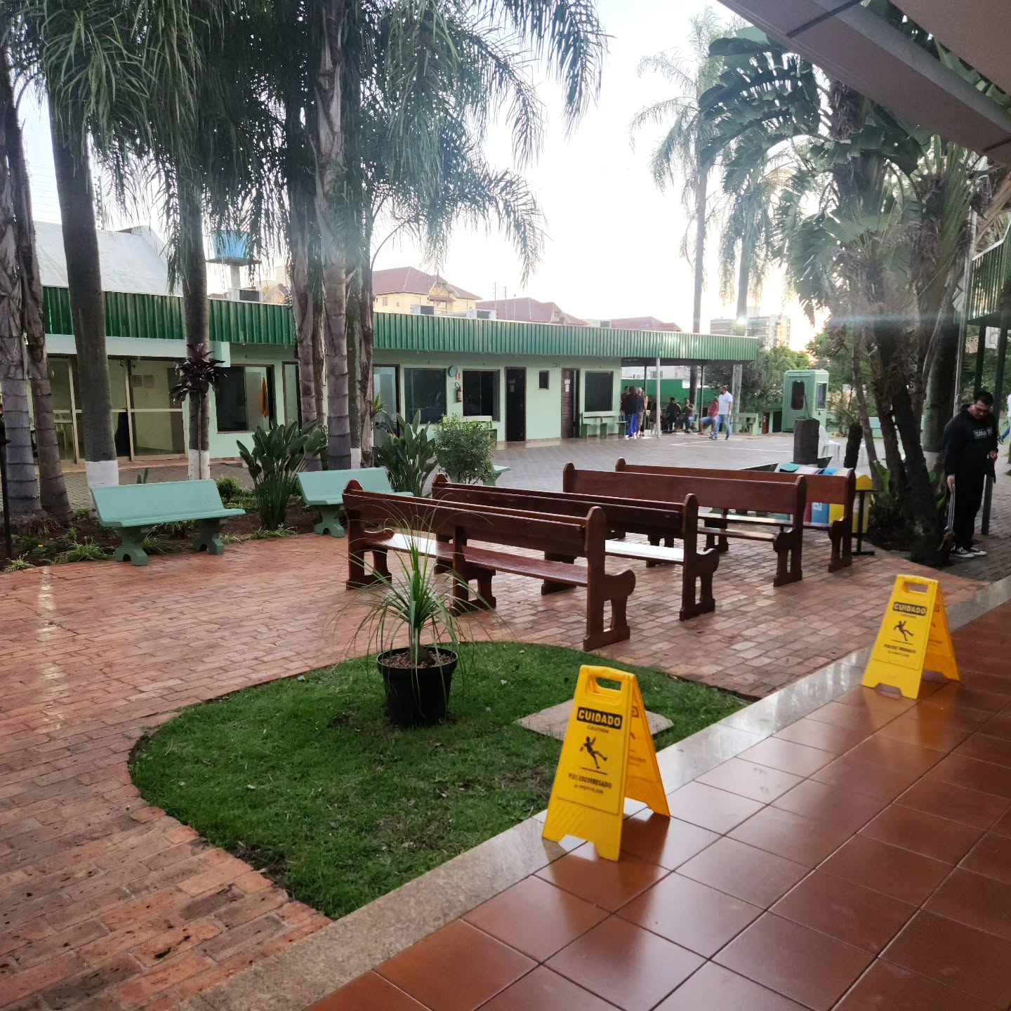 Jardim de convivência da clínica